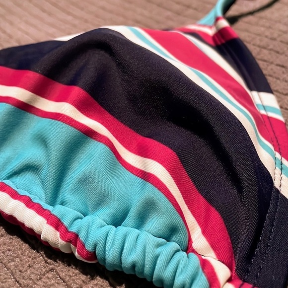 Xhilaration from Target | Two Colorful Lined String Bikini Tops Size Large - Picture 3 of 15